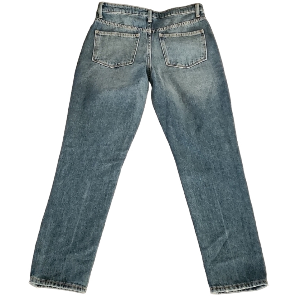 VINTAGE NO BOUNDARIES Y2K High Waisted Mom Jeans Juniors Size 9 29x27 Patches - Picture 4 of 15